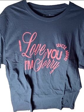 NEW Gracie Abrams Black I Love You I’m Sorry T Shirt Size Large